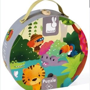 NEW! Janod Hat Boxed Panoramic Puzzle 36 pieces